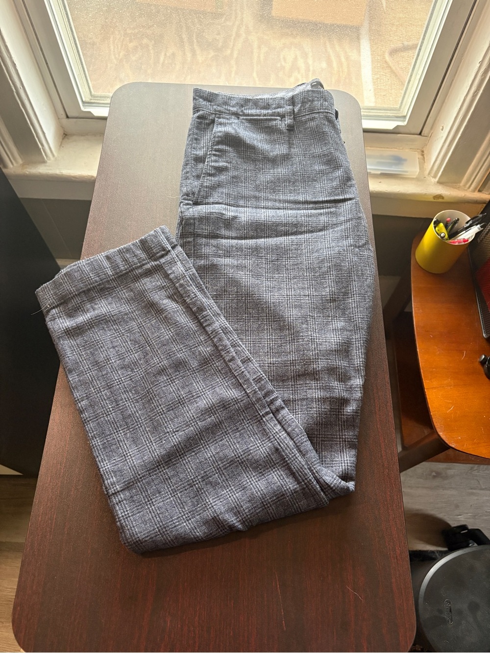 J Crew Cotton Dress Pants - dark navy, plaid - 29Wx30L